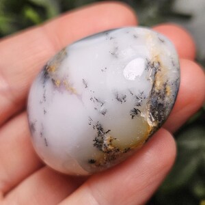 Dendritic Green Opal Palm Stone (1.25"+), Polished Dendritic Opal Crystal image 9