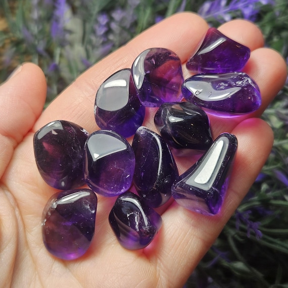 Violet Zambian Amethyst - Tumbled Amethyst - Polished