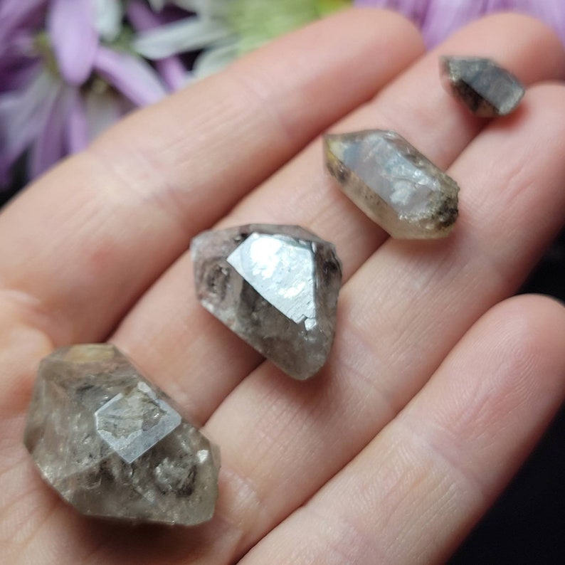 Herkimer Diamond & ANTHRAXOLITE / Black Herkimer / Herkimer Diamond Stone / Herkimer Diamond Crystal / Herkimer Crystal / Herkimer Quartz image 3