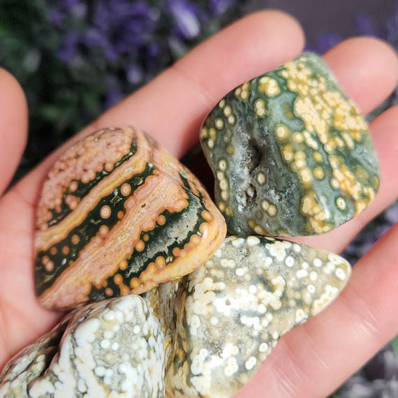Ocean Jasper Crystal - XL Orbicular Jasper - Ocean Jasper Tumble - Ocean Jasper Specimen - Polished Ocean Jasper - Tumbled Ocean Jasper