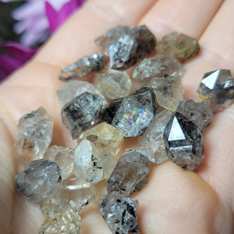 Herkimer Diamond & ANTHRAXOLITE / Black Herkimer / Herkimer Diamond Stone / Herkimer Diamond Crystal / Herkimer Crystal / Herkimer Quartz image 2