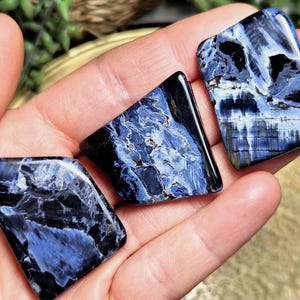 Blue Pietersite Crystal Specimen: Polished Namibian Pietersite