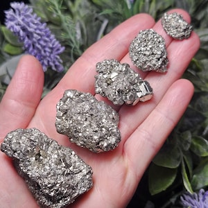Pyrite Crystal - Pyrite Stone - Fool's Gold Raw Rock - Pyrite Crystals - Pyrite Cluster Quality - Golden Pyrite - Fools Gold Nuggets image 8
