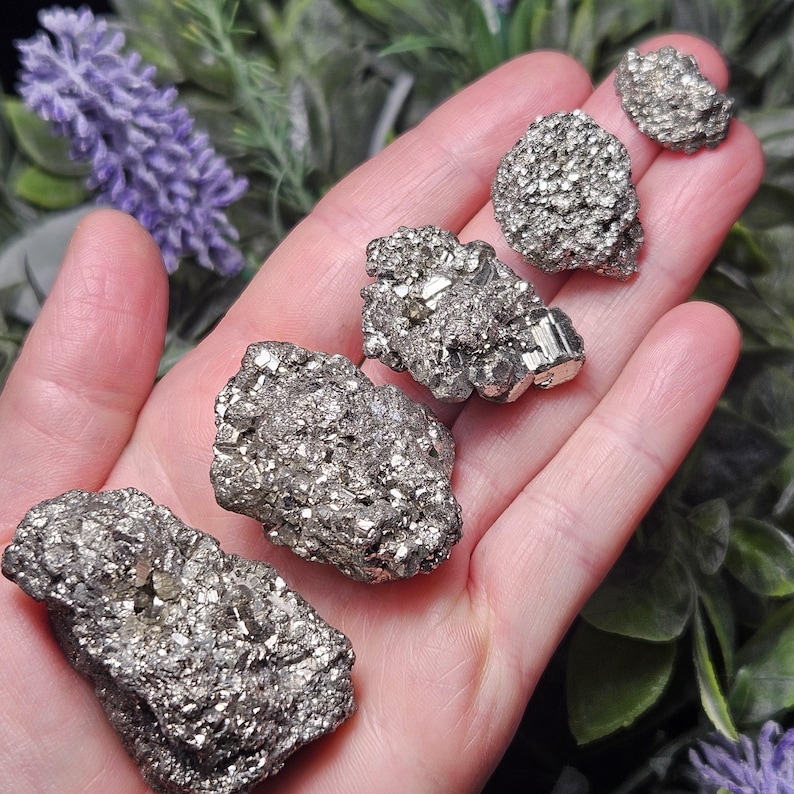 Pyrite Crystal - Pyrite Stone - Fool's Gold Raw Rock - Pyrite Crystals - Pyrite Cluster Quality - Golden Pyrite - Fools Gold Nuggets image 8
