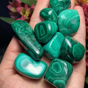 Malachite Crystal / Tumbled Malachite / Polished Malachite / Green Malachite / Quality Malachite / Malachite Specimen / Heart Chakra