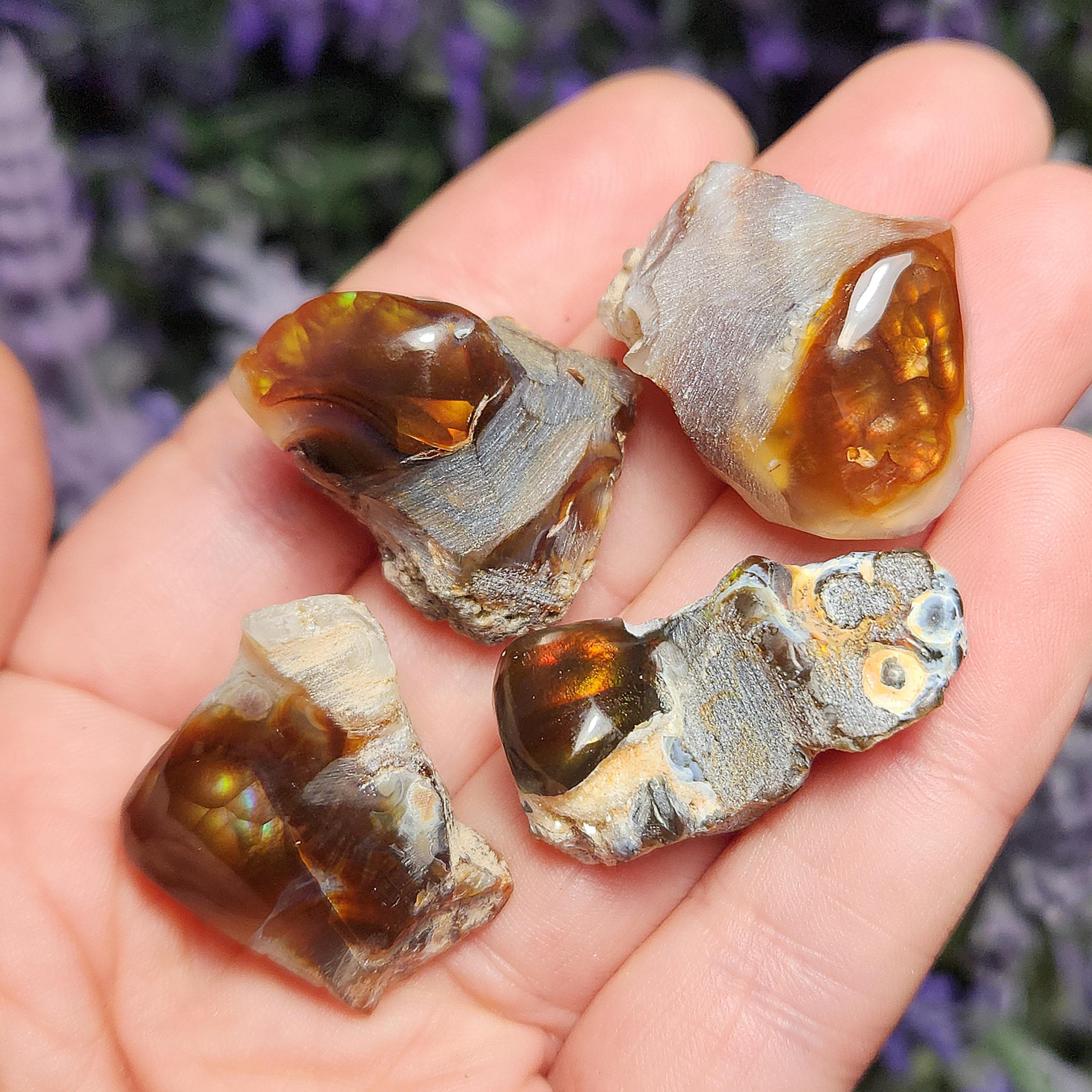 Mexican Fire Agate Specimen, Polished Natural Fire Agate From