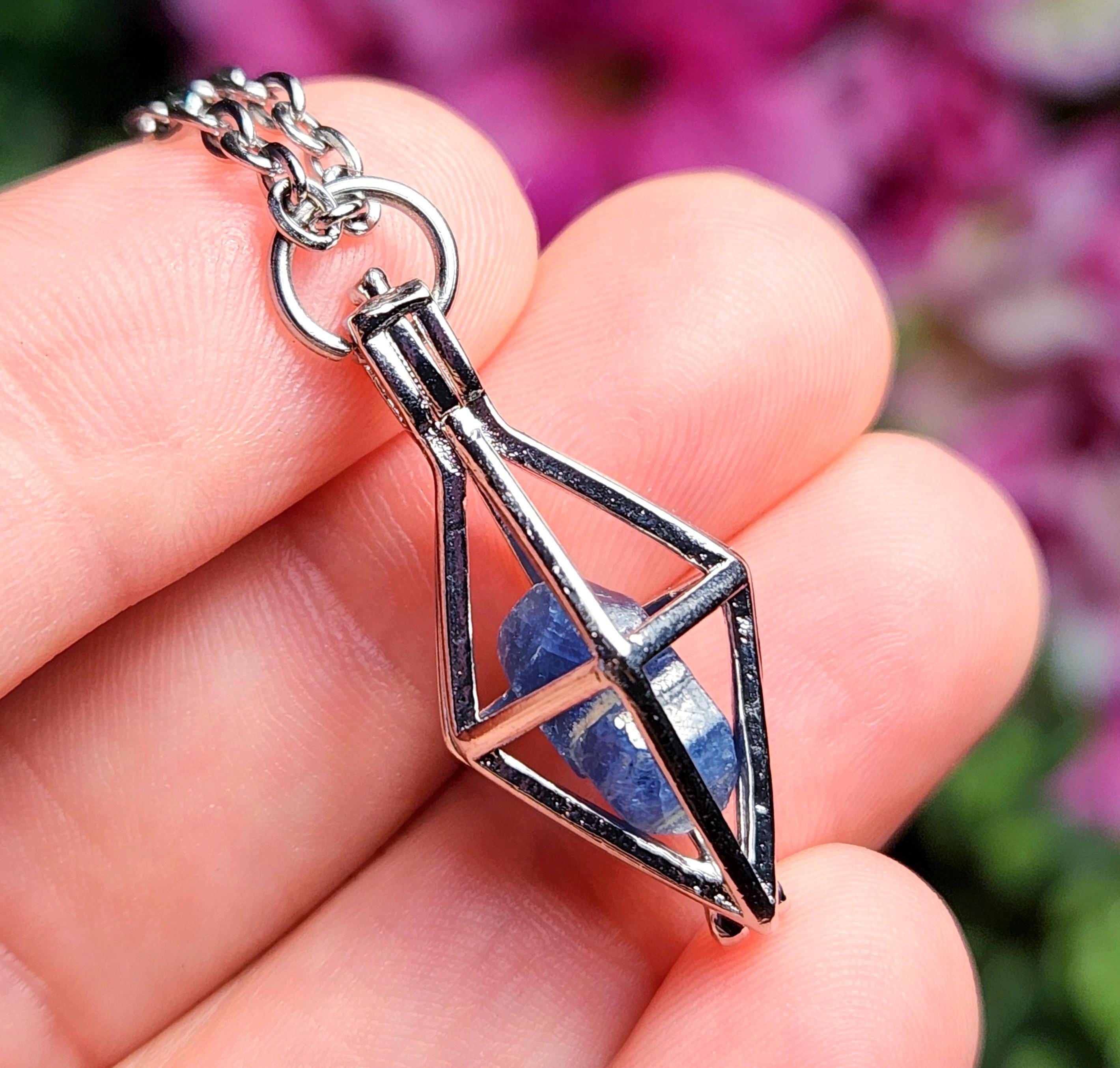 Blue Sapphire Crystal Pendant