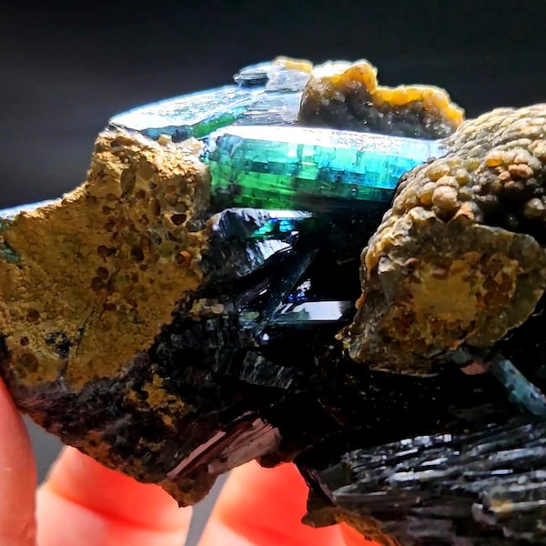Vivianite Crystal Cluster 140g, Vivianite Specimen, Raw Blue-Green Vivianite
