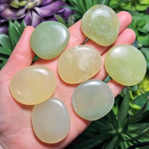 Green Jade Crystal - Chinese Jade - Jade Palm Stone - Green Jade Stone - Natural Green Jade - Jade Palmstone - Polished Jade - Jade Crystal
