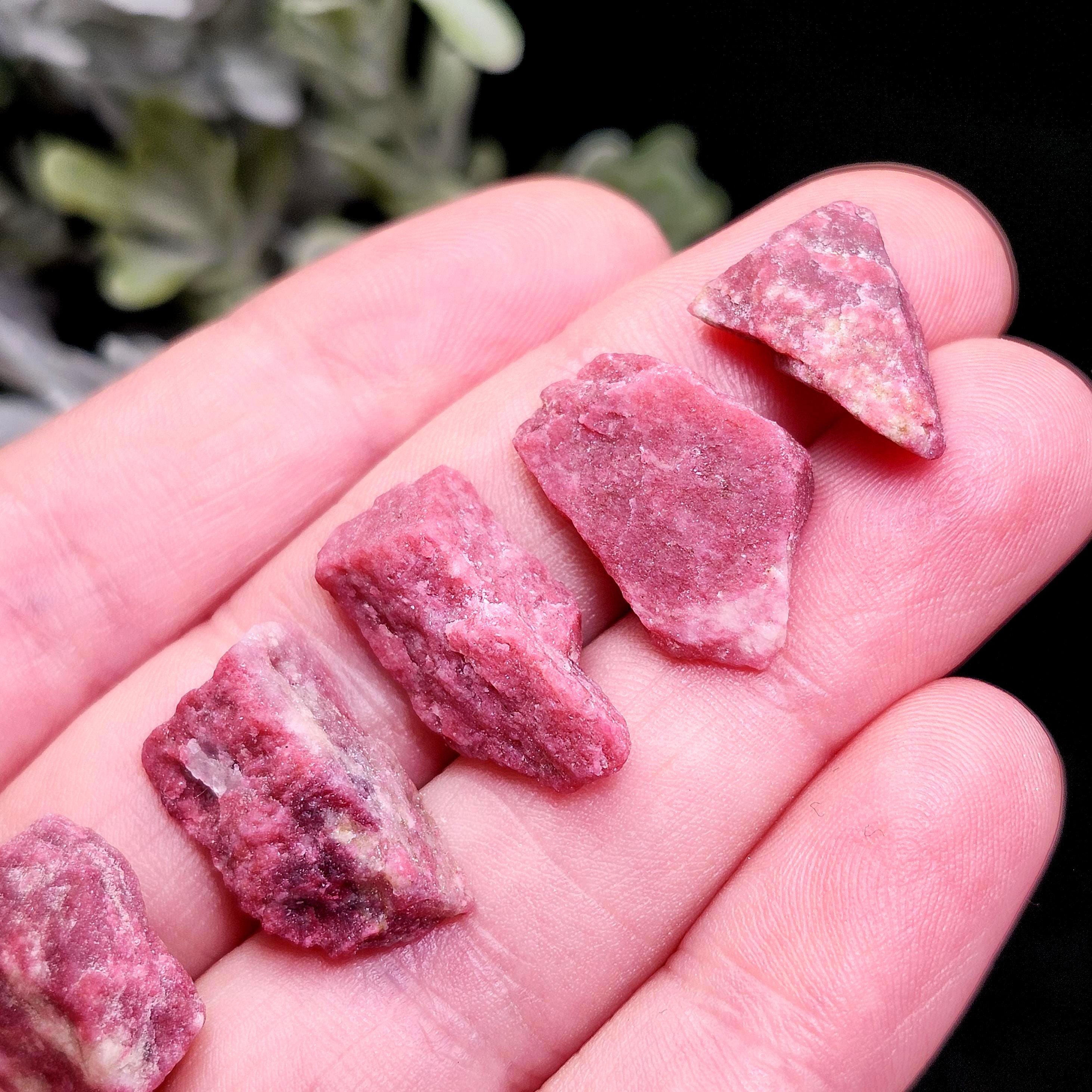 Raw Thulite Crystal, Norwegian Thulite - Pink Zoisite Stone