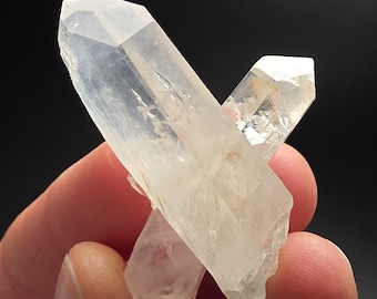 Blue Needle Quartz Point Crystal - Blue Angel Feather Quartz - Colombian Blue Smoke Quartz
