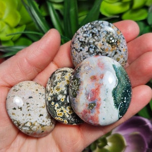 Ocean Jasper Palm Stone - Ocean Jasper - Ocean Jasper Palm - Ocean Jasper Crystal - Ocean Jasper Stone - Natural Ocean Jasper - Jasper Palm