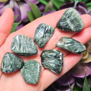 Seraphinite Crystal - Seraphinite Tumbled - Seraphinite Crystals - Polished Seraphinite - Seraphinite Stone - Seraphinite Tumble