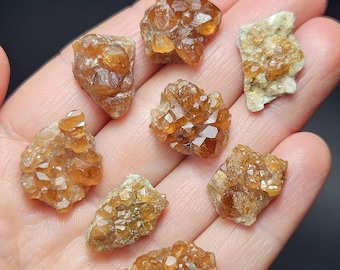Spessartine Garnet - Orange Garnet - Garnet Crystal - Garnet Cluster - Garnet Stone - Garnet Specimen - Orange Garnet - Raw Garnet Crystal
