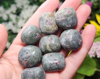 Anyolite Stone - Ruby in Matrix - Ruby in Zoisite - Anyolite Tumble - Ruby Stone - Ruby Crystal - Tumbled Anyolite - Red Ruby - Tumbled Ruby