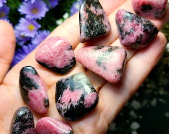Rhodonite Crystal - Polished Rhodonite - Tumbled Rhodonite - Natural Rhodonite - Rhodonite Stone - Pink Rhodonite - Rhodonite Gemstone