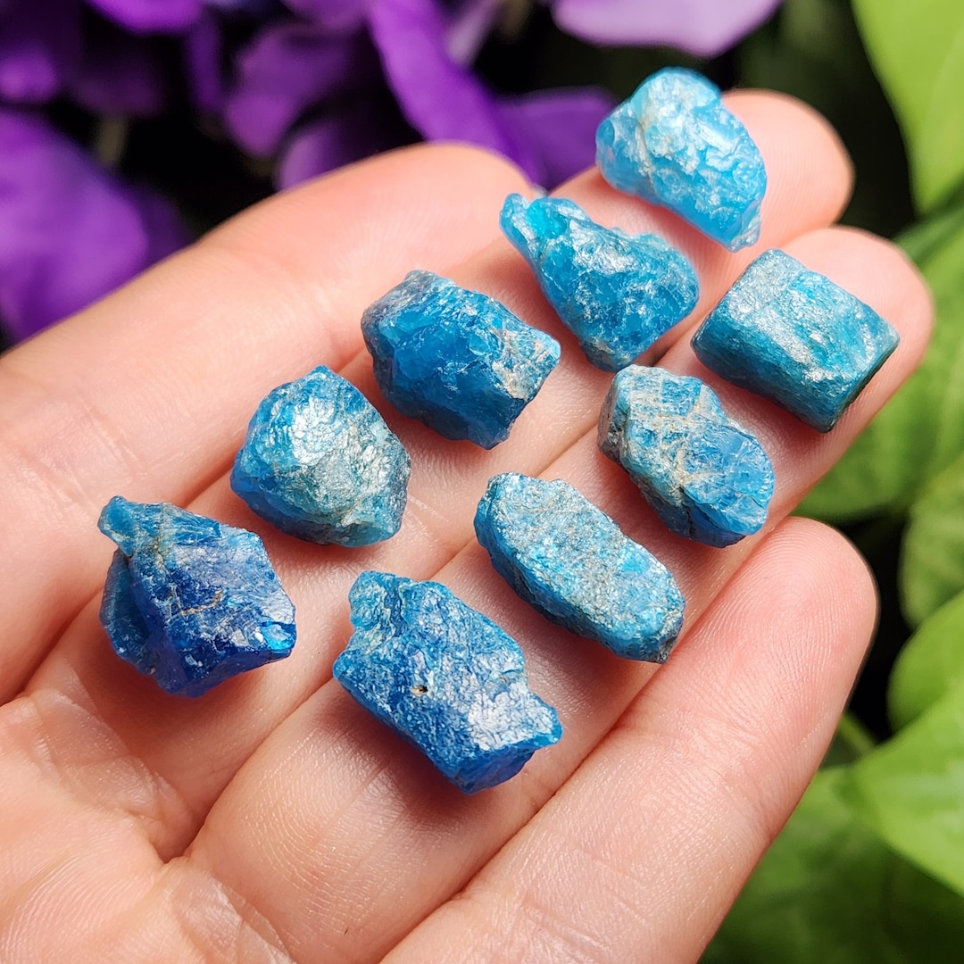 Blue Apatite Crystal - Blue Apatite - Blue Apatite Stone - Raw Blue ...