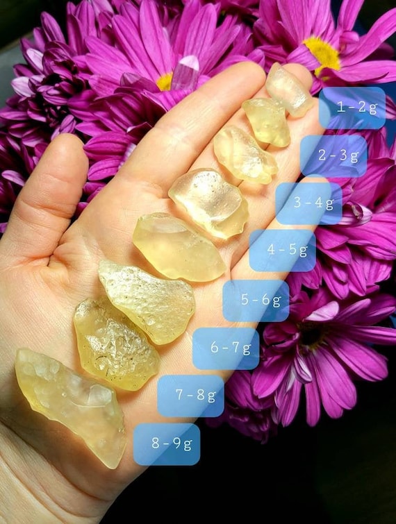 Raw Libyan Desert Glass Tektite: Libyan Gold Crystal, Choose Your Size (1-20 grams)