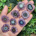 Amethyst Stalactite Slice - Amethyst Stalactite - Amethyst Slice - Stalactite Amethyst - Amethyst Geode - Geode Slice - Stalactite Slice