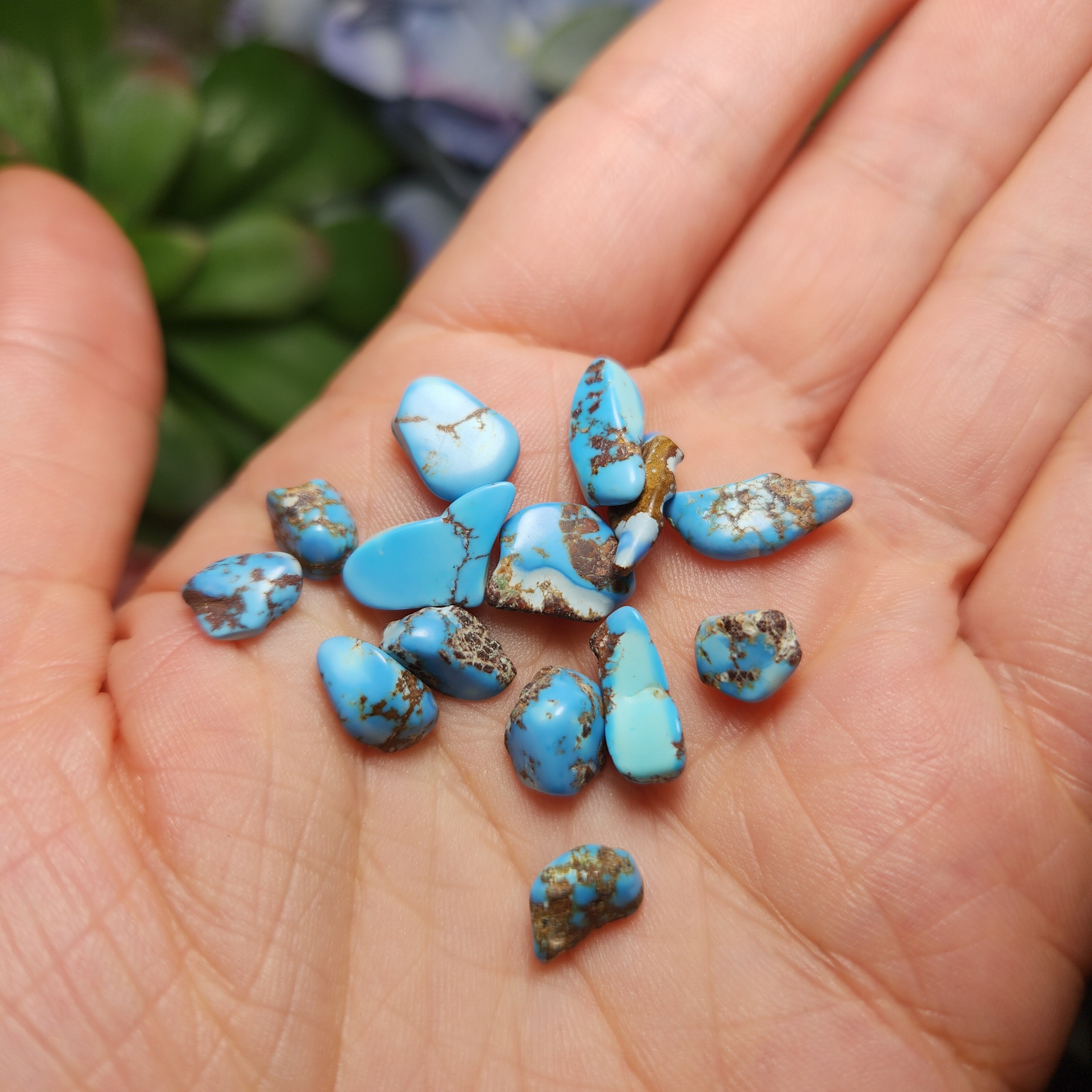 Golden Hills Turquoise Specimen: Kazakhstan Blue Turquoise Crystal