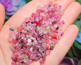 Raw Spinel Crystals: Red & Pink Gemstone Lot