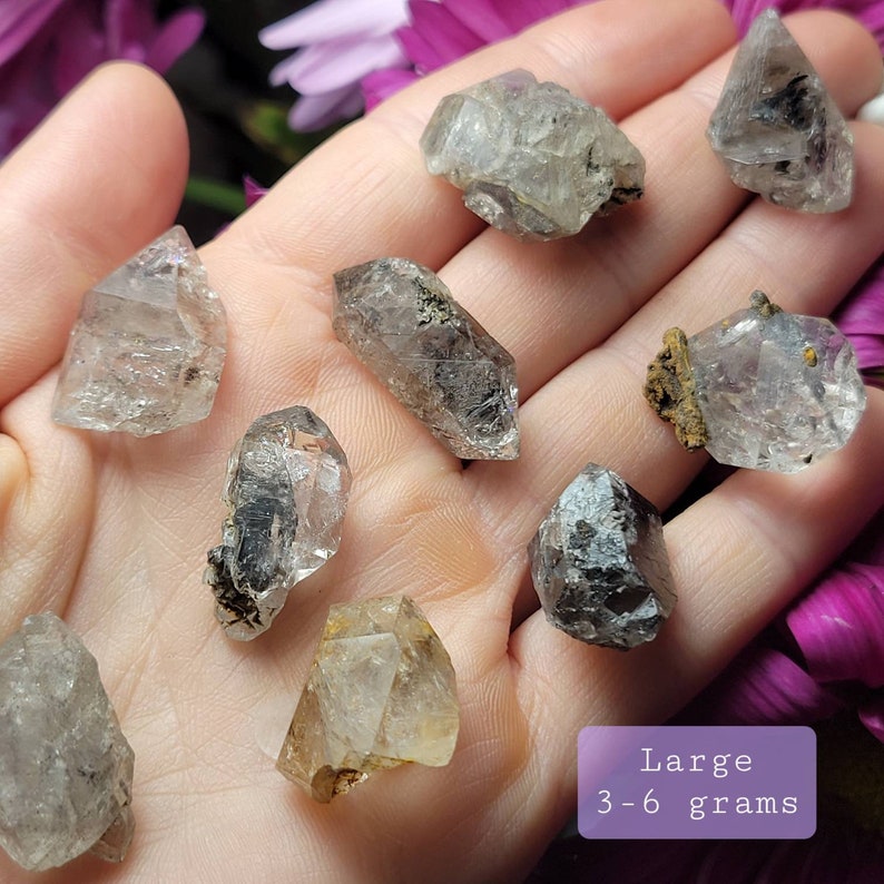 Herkimer Diamond & ANTHRAXOLITE / Black Herkimer / Herkimer Diamond Stone / Herkimer Diamond Crystal / Herkimer Crystal / Herkimer Quartz image 7