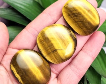 Polished Tiger's Eye Crystal, Tigers Eye Palm Stone