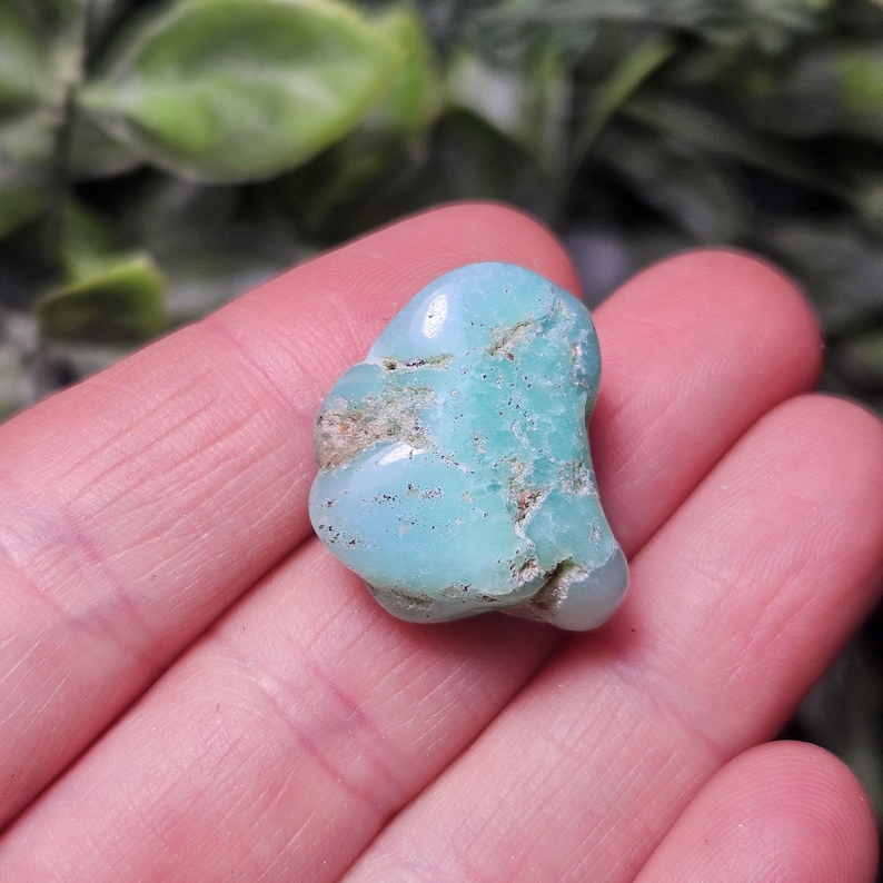 Chrysoprase Tumbled Stone - Grade A - Multiple Sizes Available - Chrysoprase Gemstone from Brazil - Tumbled Green Chrysoprase Crystal image 6