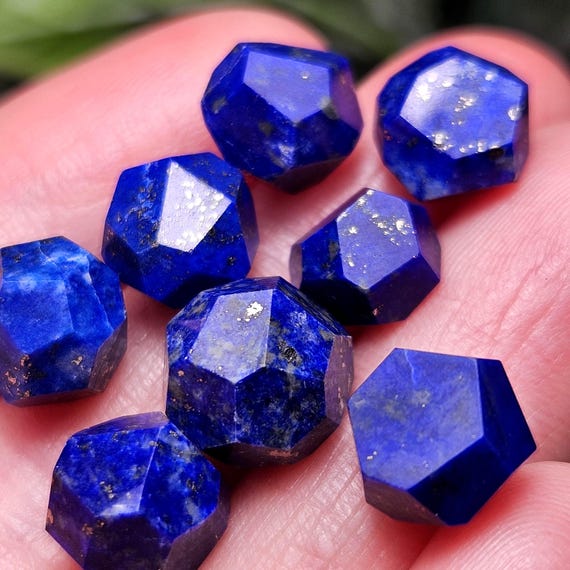 Lapis Lazuli Polished Faceted Stone, Polished Lapis Lazuli Stone, Lapis Lazuli Multi Faceted Crystal Specimen