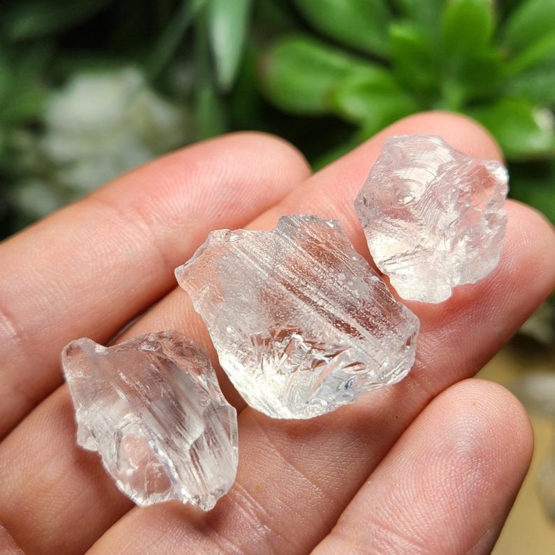 Etched Quartz Specimen, Seed Crystal - Raw Clear Quartz Stone image 4