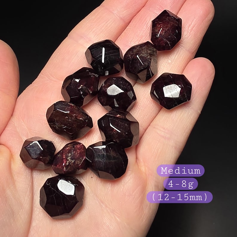 Red Garnet Crystal - Garnet Dodecahedron - Red Garnet - Polished Garnet - Garnet Crystal - Tumbled Garnet - Garnet Specimen - Garnet Stone Med (12-15mm, 4-8g)