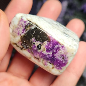 Purple Kammererite Crystal - Kammererite Palm Stone - Chromian Clinochlore - Kammererite Stone - Kammererite Slab - Kammererite Specimen