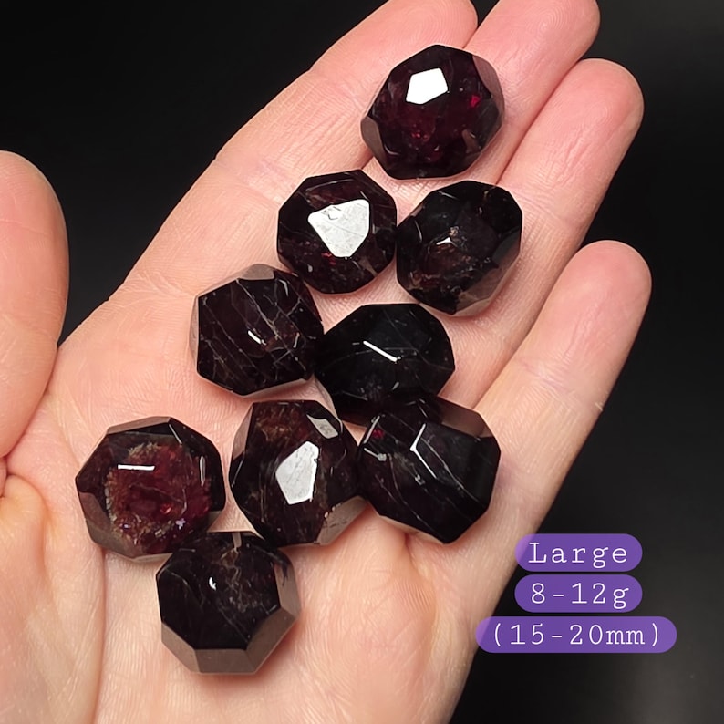 Red Garnet Crystal - Garnet Dodecahedron - Red Garnet - Polished Garnet - Garnet Crystal - Tumbled Garnet - Garnet Specimen - Garnet Stone Lg (15-20mm, 8-12g)