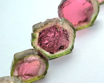 Watermelon Tourmaline / Watermelon Tourmaline Necklace / Watermelon Tourmaline Slice / Tourmaline Slice / Tourmaline Crystal Pendant / Slice