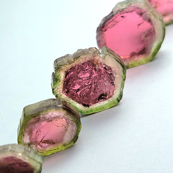 Watermelon Tourmaline / Watermelon Tourmaline Necklace / Watermelon Tourmaline Slice / Tourmaline Slice / Tourmaline Crystal Pendant / Slice