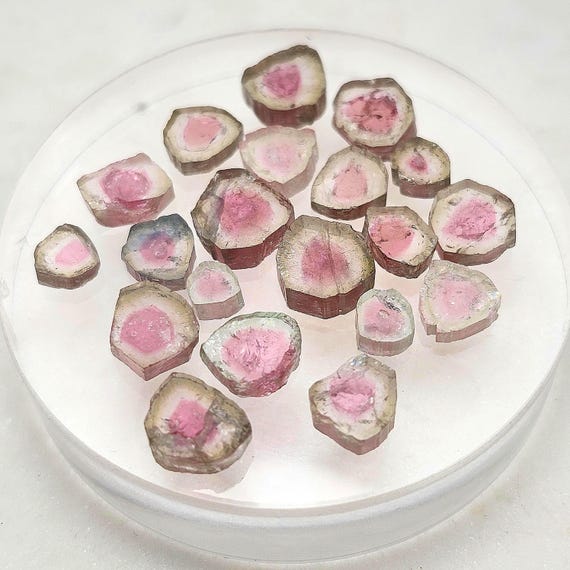 Pink Watermelon Tourmaline Crystal Slice, Tourmaline Gemstone, Polished Pink Tourmaline