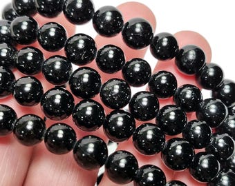 Black Tourmaline Bracelet, 8mm Beaded Bracelet