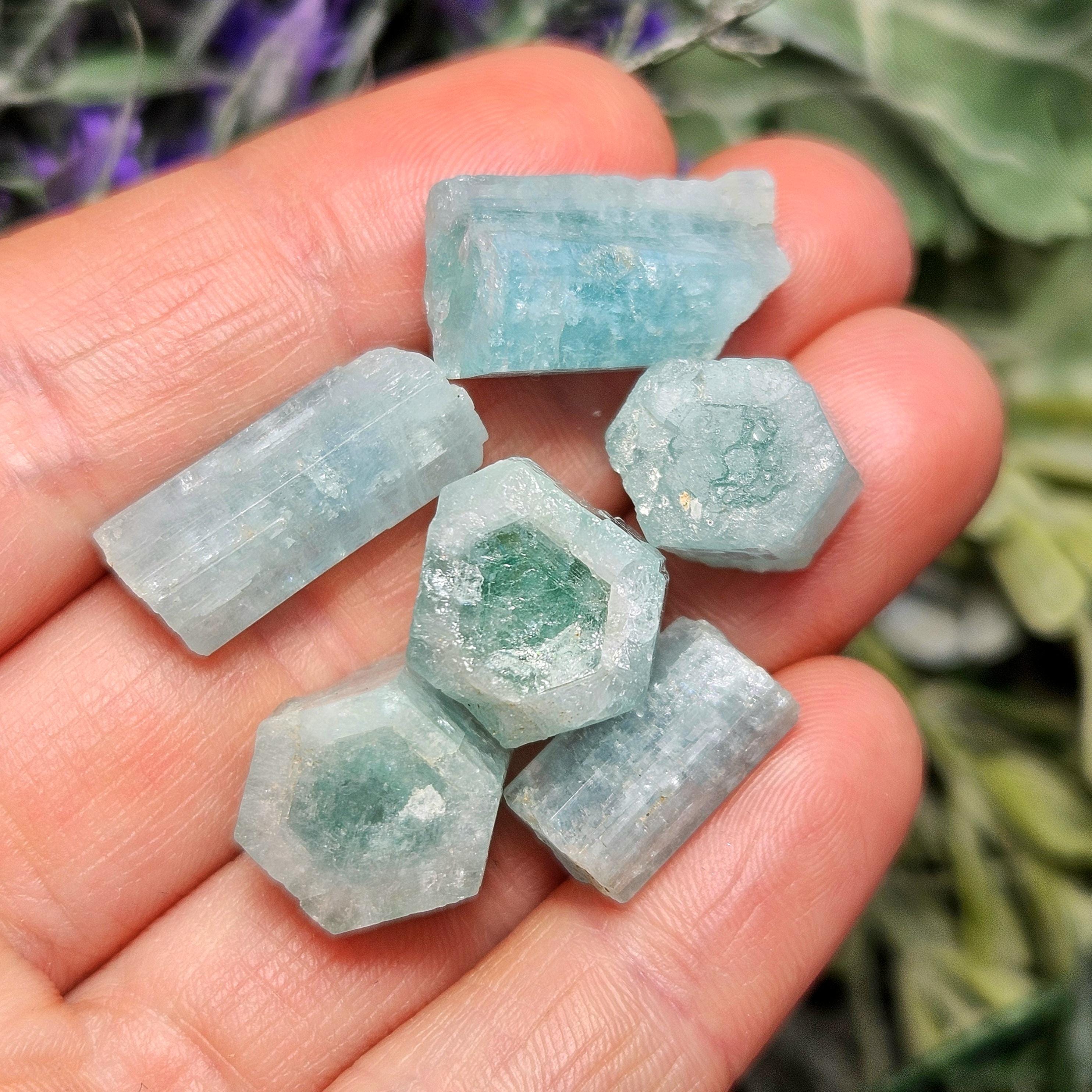 バイカラーアクアマリン　結晶　原石　ナイジェリア産 ファントムアクアマリンクリスタル - ナイジェリア産アクアマリン