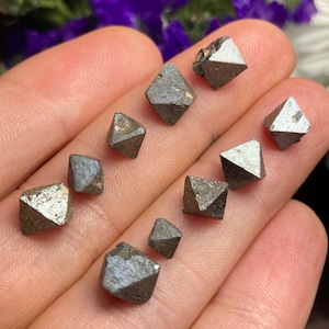 Raw Terminated Magnetite Crystals - Set of 5