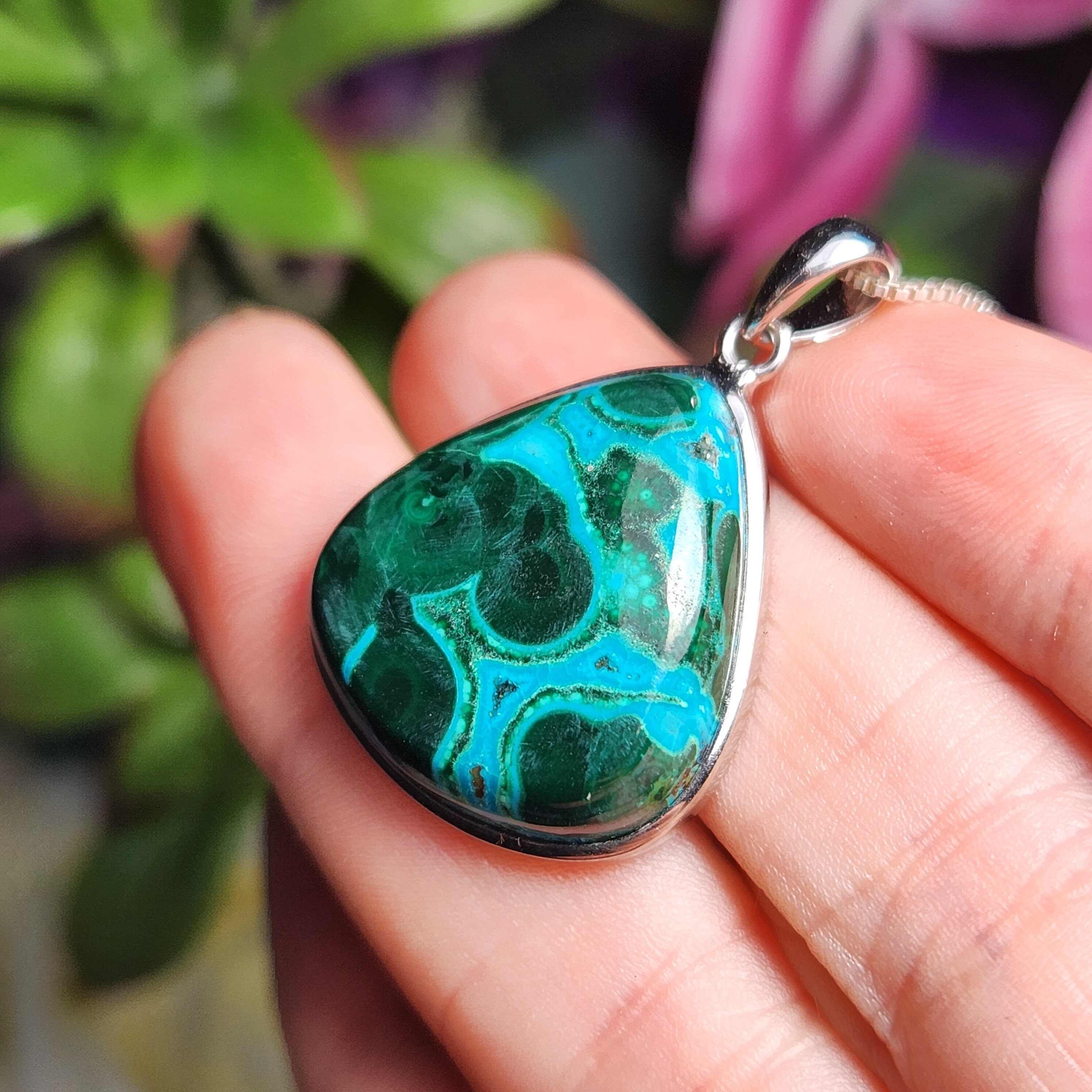 Silver Malachite & Chrysocolla Oval Cuff Silver Malachite & Chrysocolla Oval Cuff
