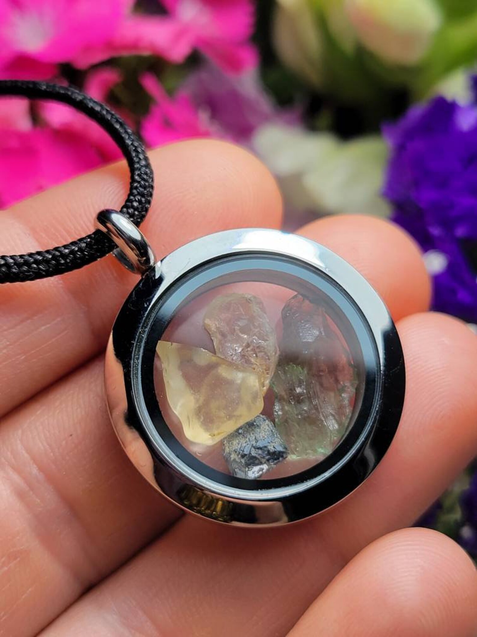 Moldavite And Libyan Desert Glass Together