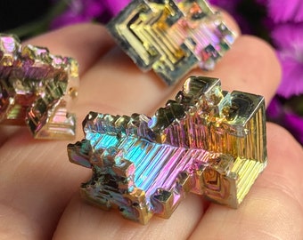 ビスマス - ビスマス結晶 - ビスマス標本 - 幾何学的形状の石 ビスマス - ビスマス結晶 - ビスマス標本 - 幾何学的形状の石