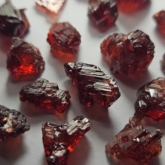 Etched Garnet Crystal / Spessartine / RED Garnet / Etched Crystal
