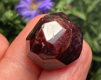 Polished Garnet / Garnet Dodecahedron / Tumbled Garnet / Red Garnet / Faceted Garnet / Garnet Specimen / Red Garnet Crystal / Garnet Crystal