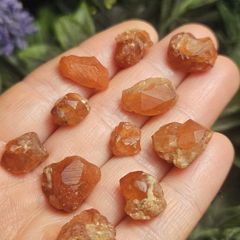 Spessartine Garnet Crystal, Raw Naturally Terminated Orange Garnet Specimen image 10