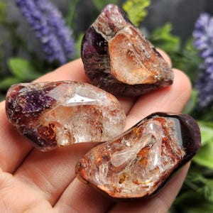 Gepolijst Super Seven Quartz - Super Seven Crystal - Melody Stone - Cacoxenite - Super 7 - Amethist Crystal - Super 7 Stone - Super 7 Crystal