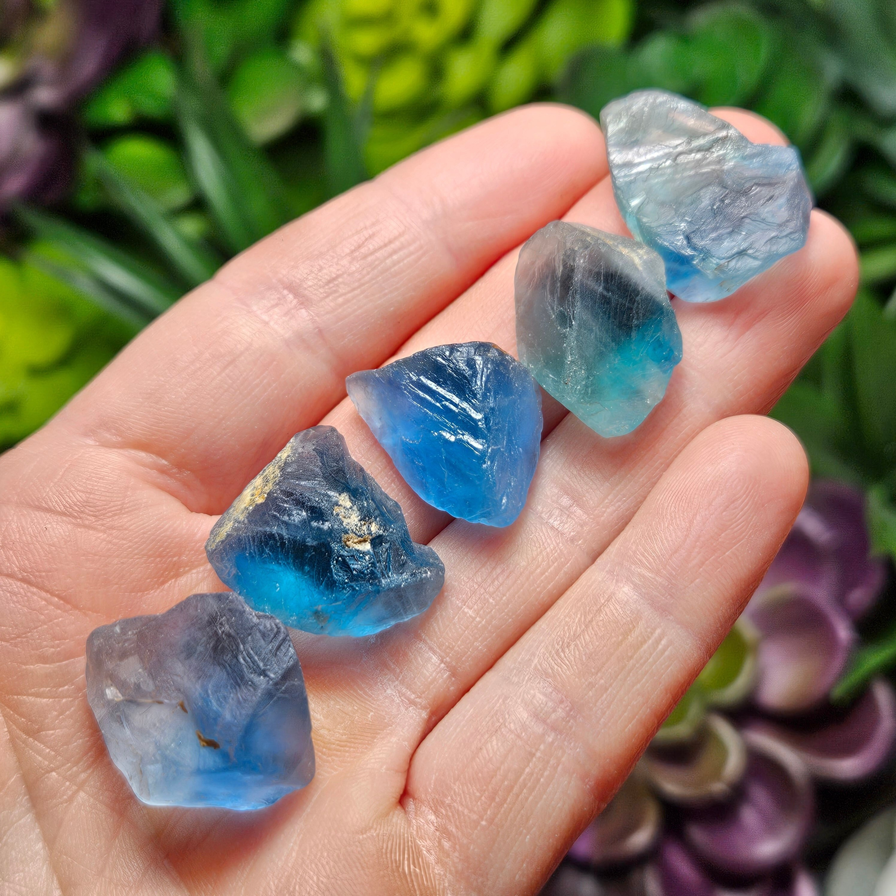 Raw blue fluorite - Etsy 日本