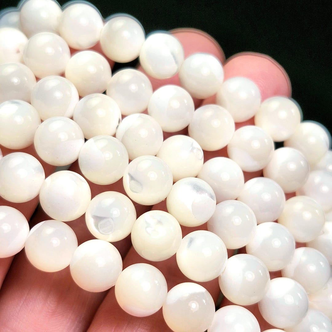 Mother of Pearl Shell Bracelet - Beaded Shell Jewelry - Mother of Pearl ...