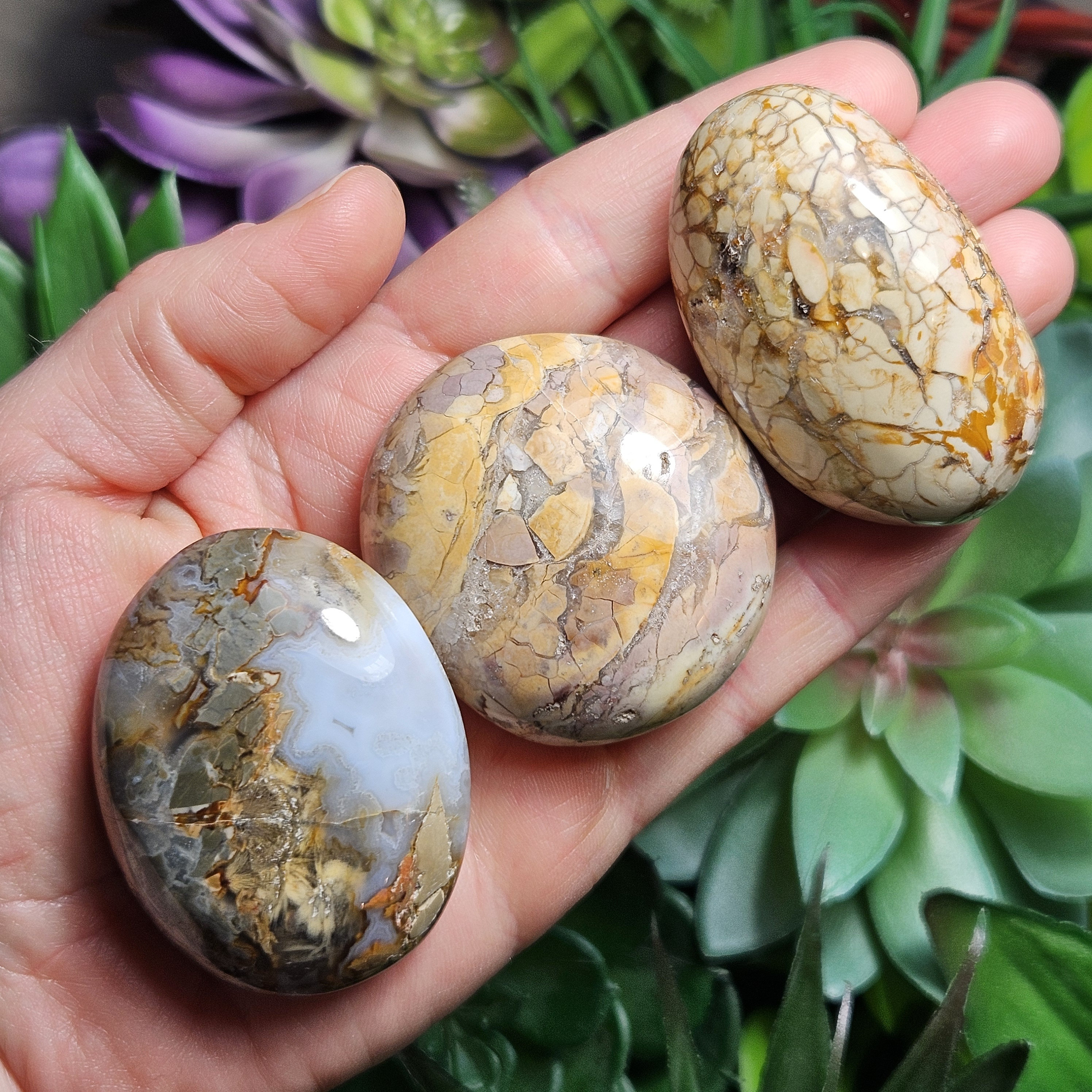 Ibis Jasper Crystal, Polished Ibis Jasper Palm Stone - Etsy