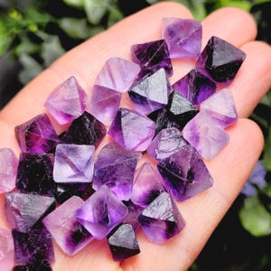 Purple Fluorite Octahedron Crystal Specimen